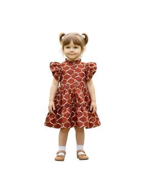 Janie and Jack Girls Chain Print Tiered Dress Size 3